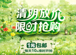 清明放价限时抢购海报PSD素材