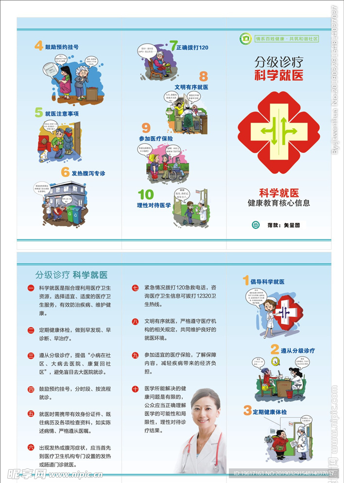 科学就医三折页