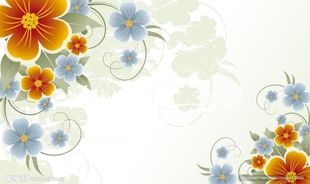 梦幻花朵背景墙