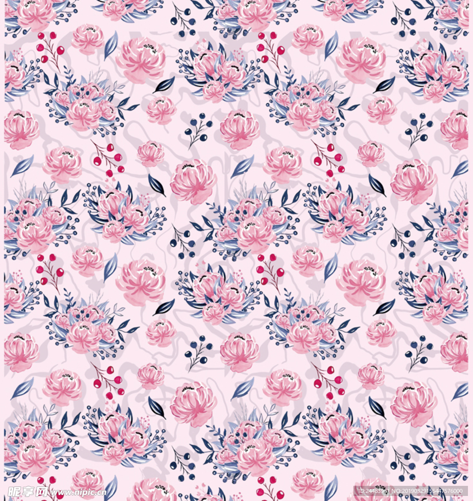 粉红色花卉背景