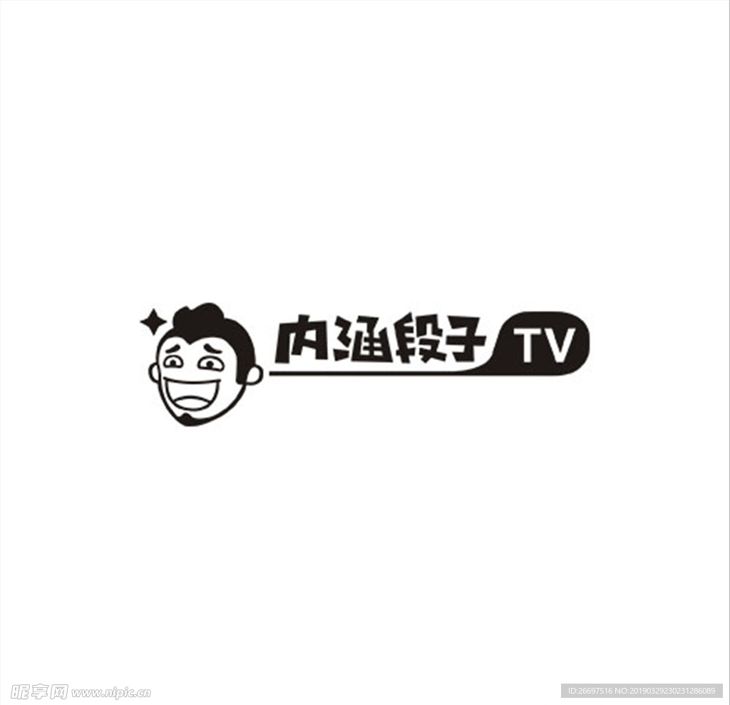 内涵段子图标车贴矢量图