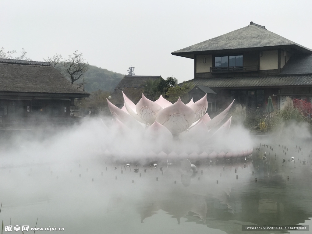 拈花湾 五灯湖 莲花灯