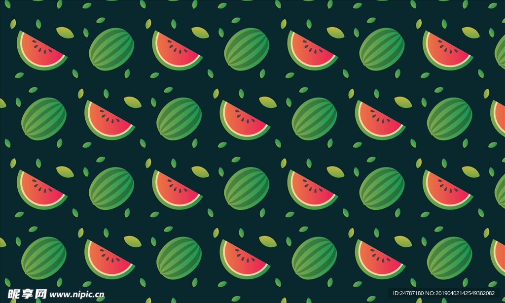 西瓜图案背景