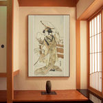 日式美女玄关画