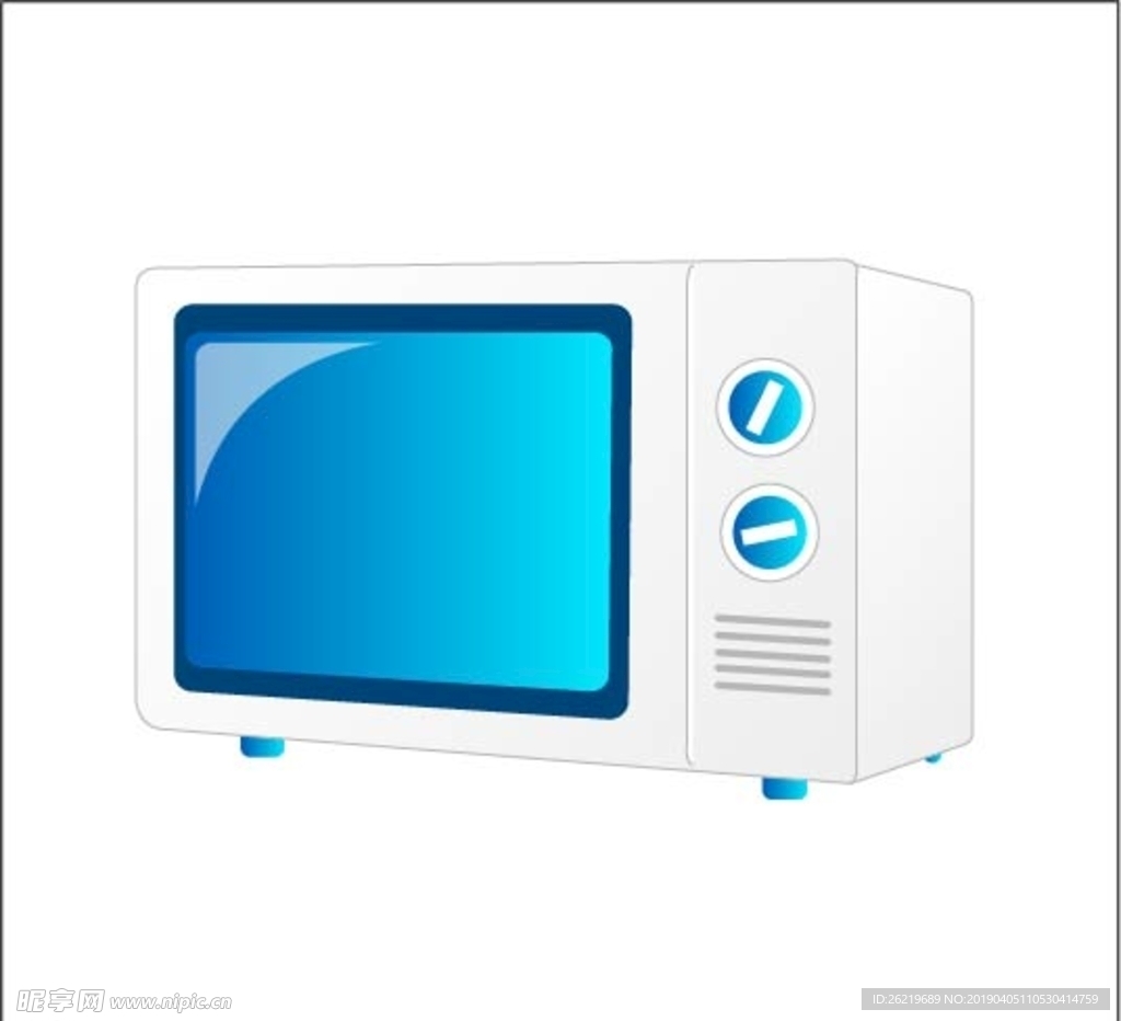 矢量蓝色电磁炉