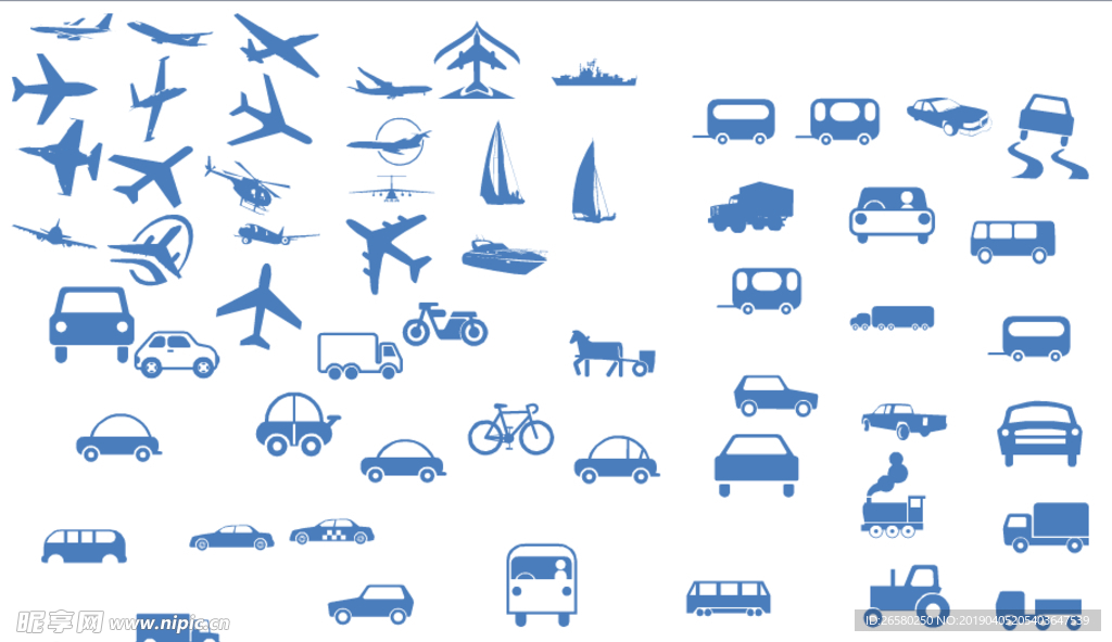 交通图标矢量图