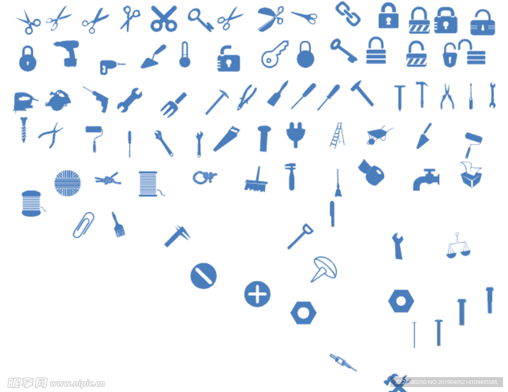 工程工具图标矢量图