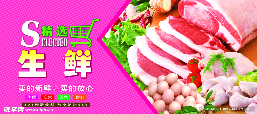 超市生鲜挂图