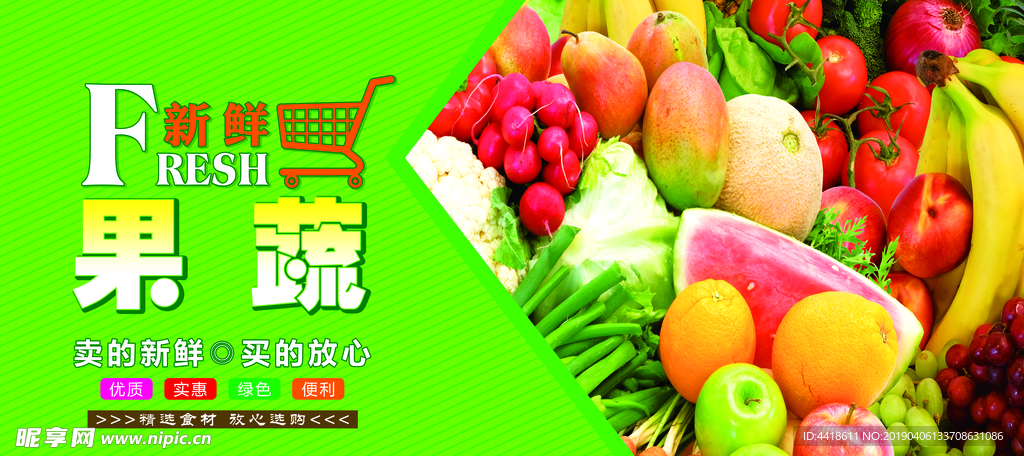 超市果蔬挂图