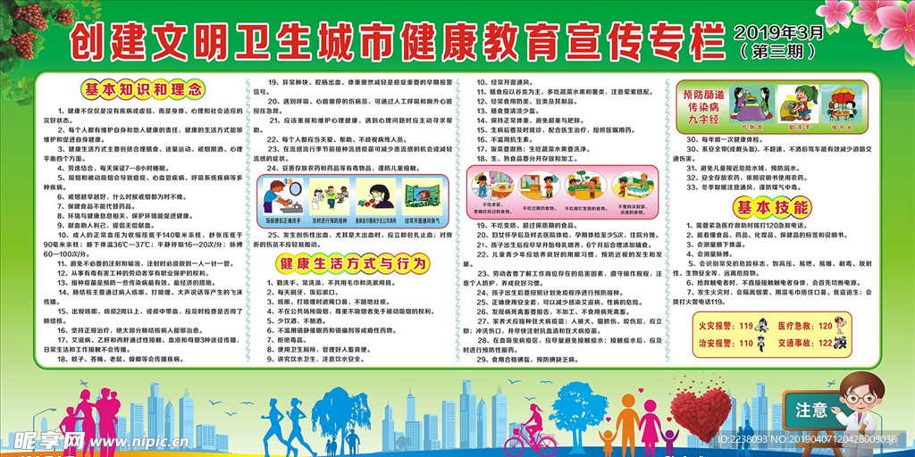 创建文明卫生城市 健康教育