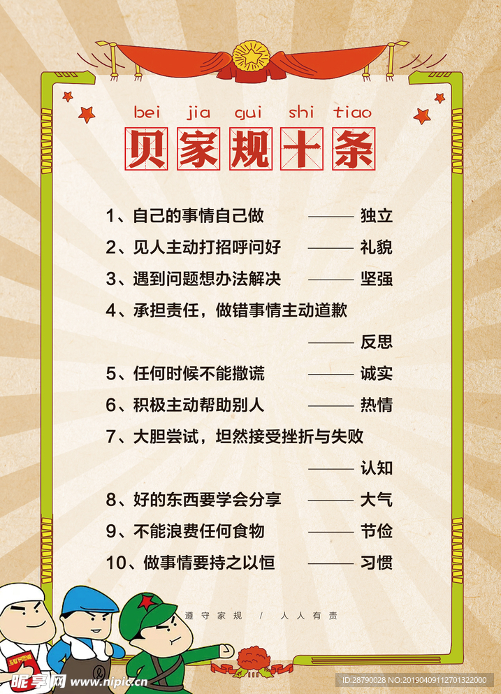 家规 51 五一 劳动节 展板