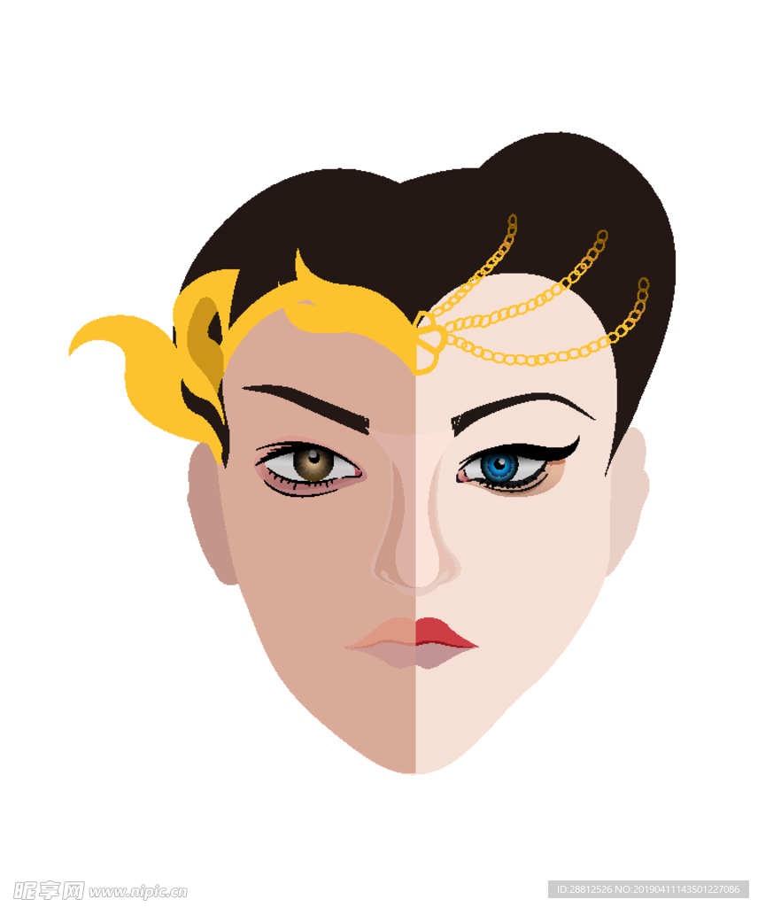 古风东吴男女人像AI插画