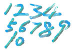彩色水墨数字