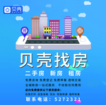 贝壳房产 房产中介海报 展板