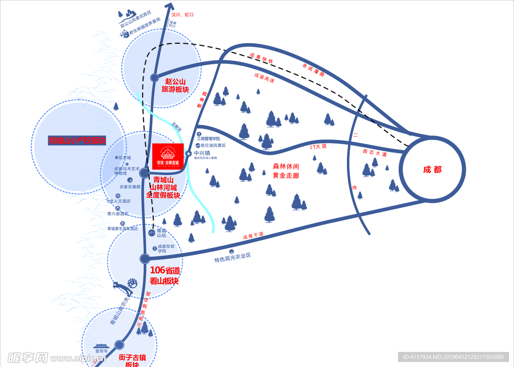 区位图 矢量 创意 高端住宅