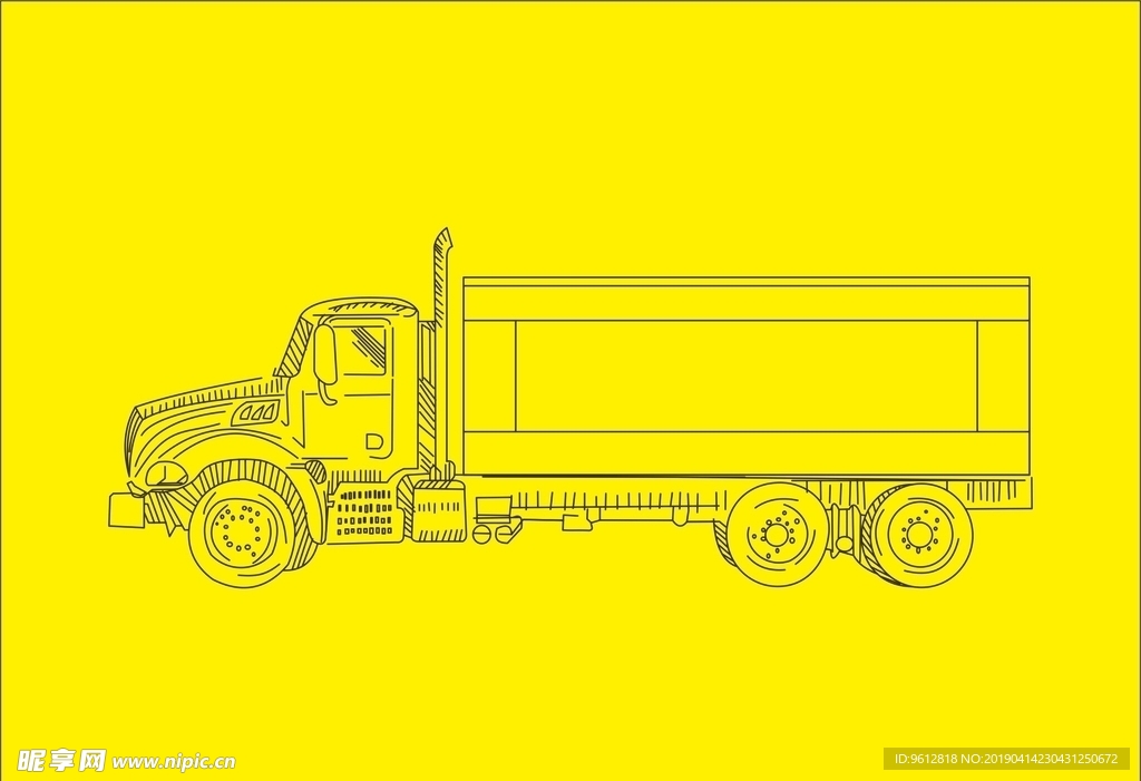 卡车 适量线描 CDR12版本