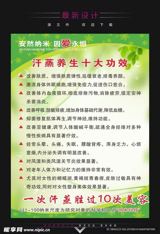 汗蒸养生展板