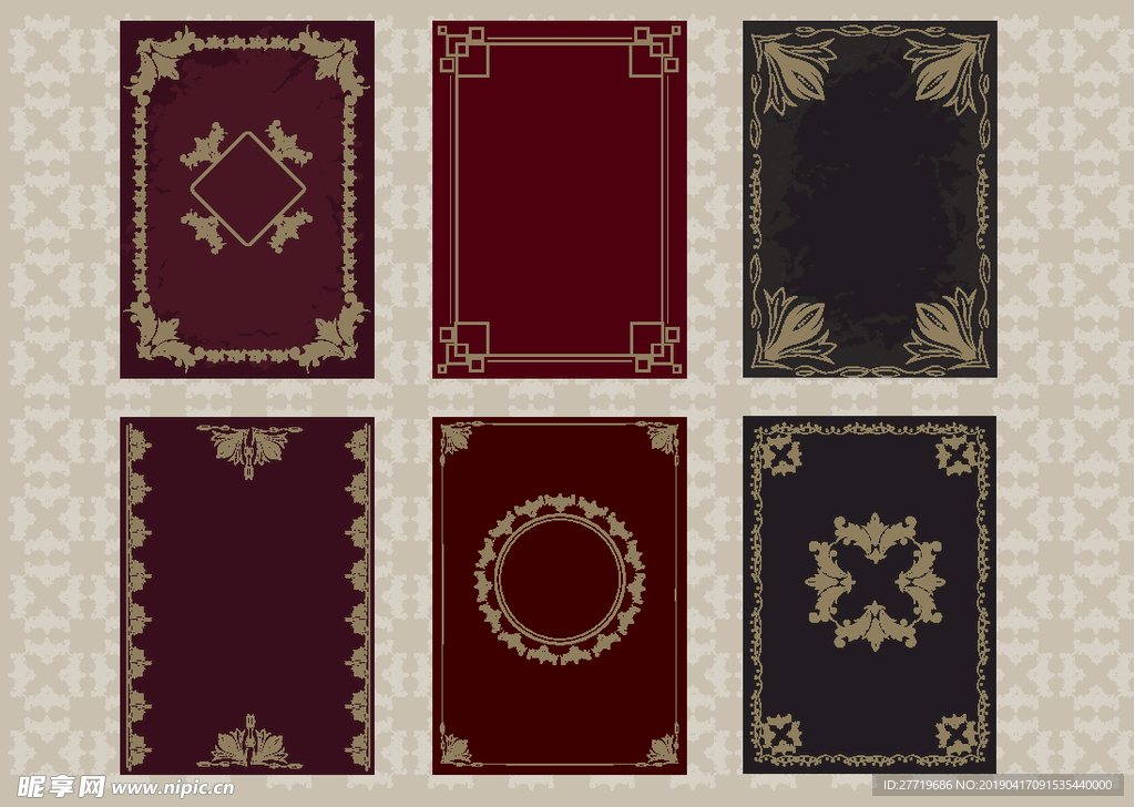 欧式花纹背景eps矢量图