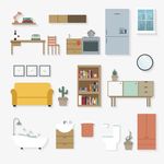 家具  沙发  桌子  书柜