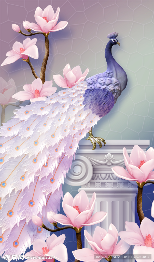 玄关孔雀玉兰花