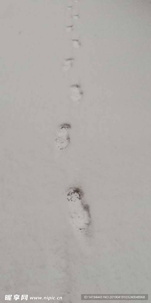雪 脚印