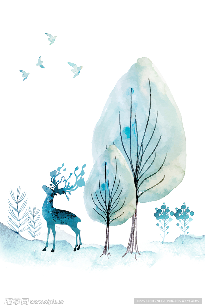 北欧抽象装饰画