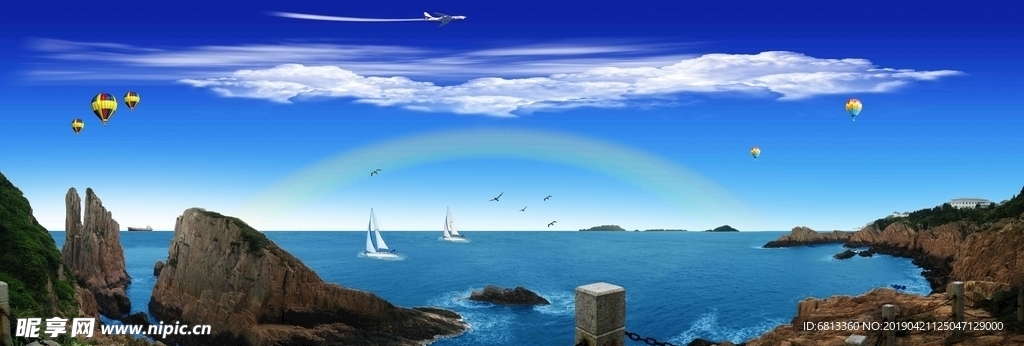 台州椒江大陈岛甲午岩全景