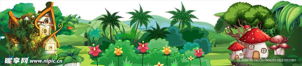 梦幻森林  森林舞台背景