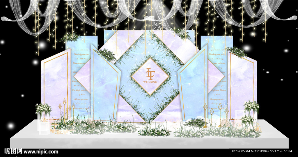 大理石蓝色婚礼