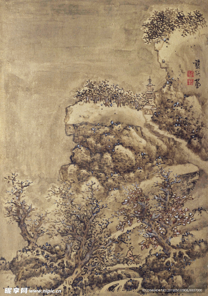 明 蓝瑛 澄观图 册 (9)