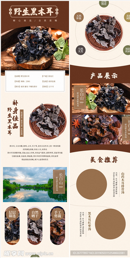野生黑木耳详情页模板