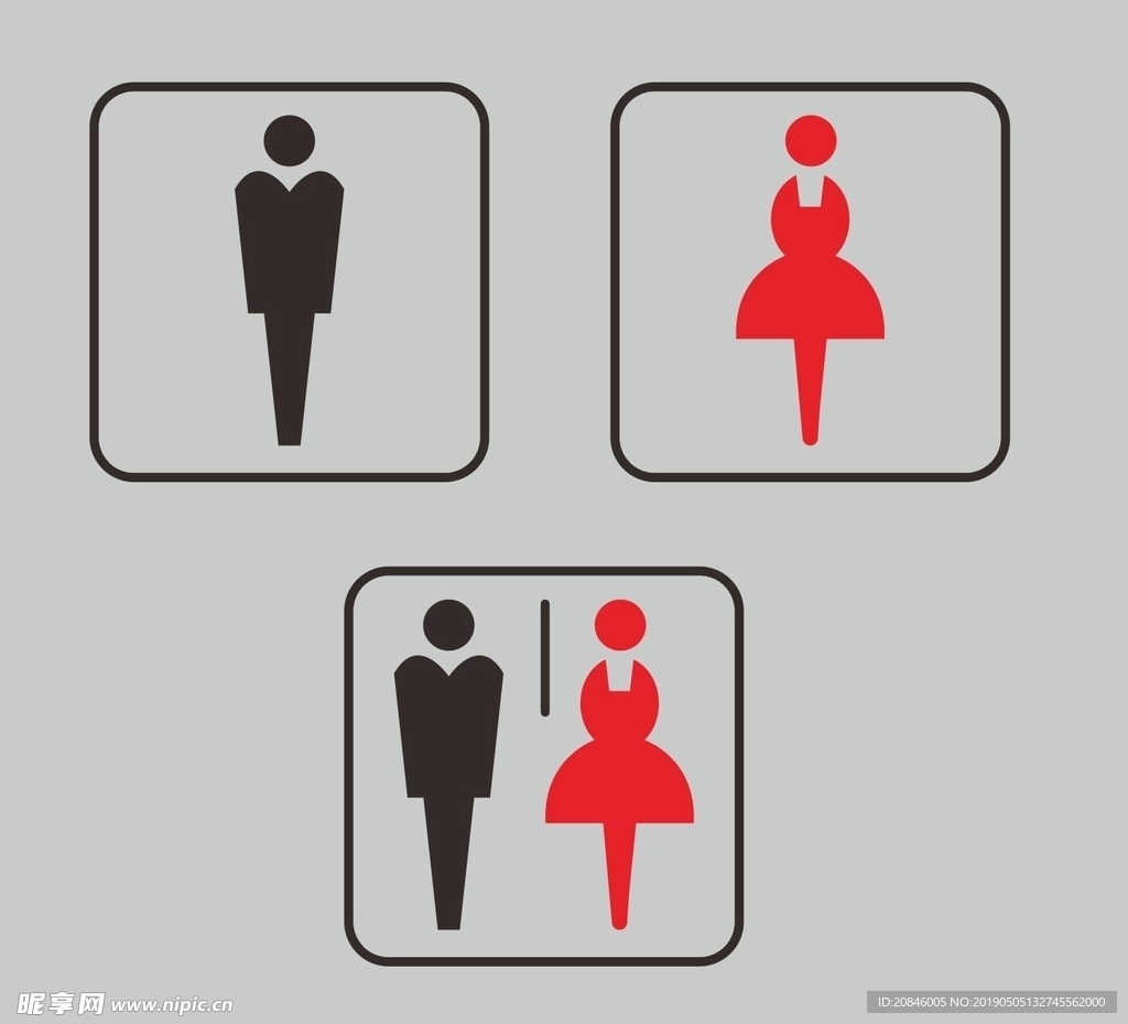 男女厕所标识
