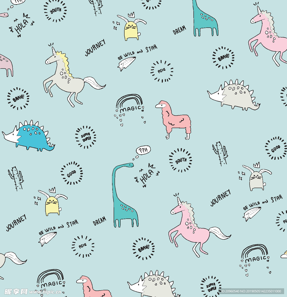 可爱卡通小动物涂鸦