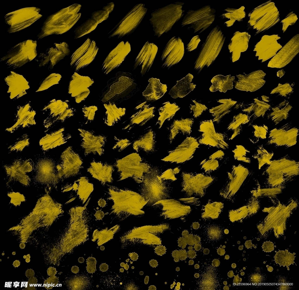 飞溅擦拭漆墨笔刷