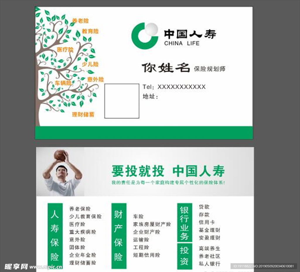 中国人寿名片