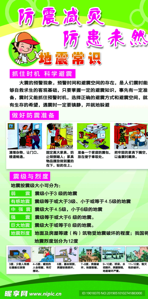 防震减灾展板