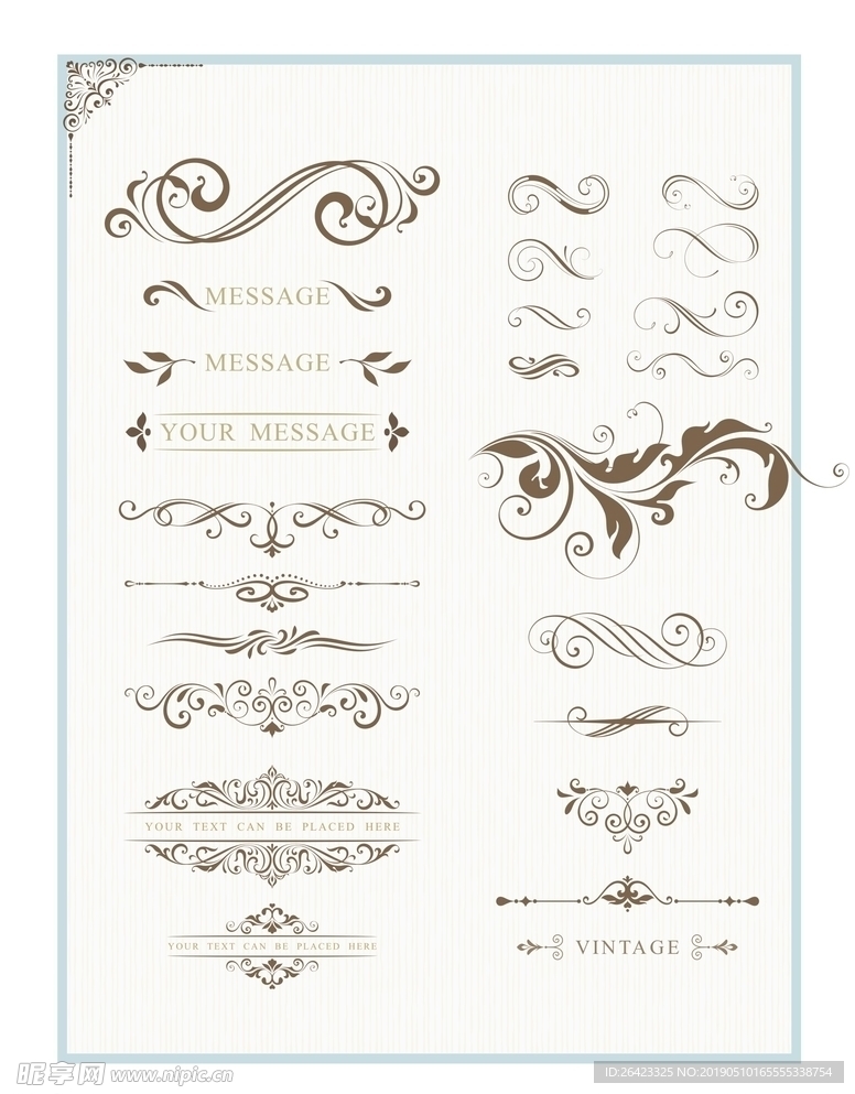 欧式花边 古典 画框 标题