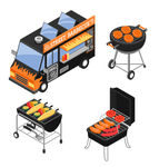 烧烤架 烤肉 扁平化