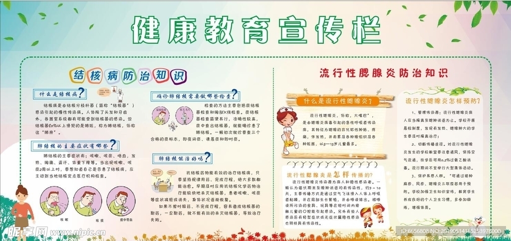 学校健康教育展板