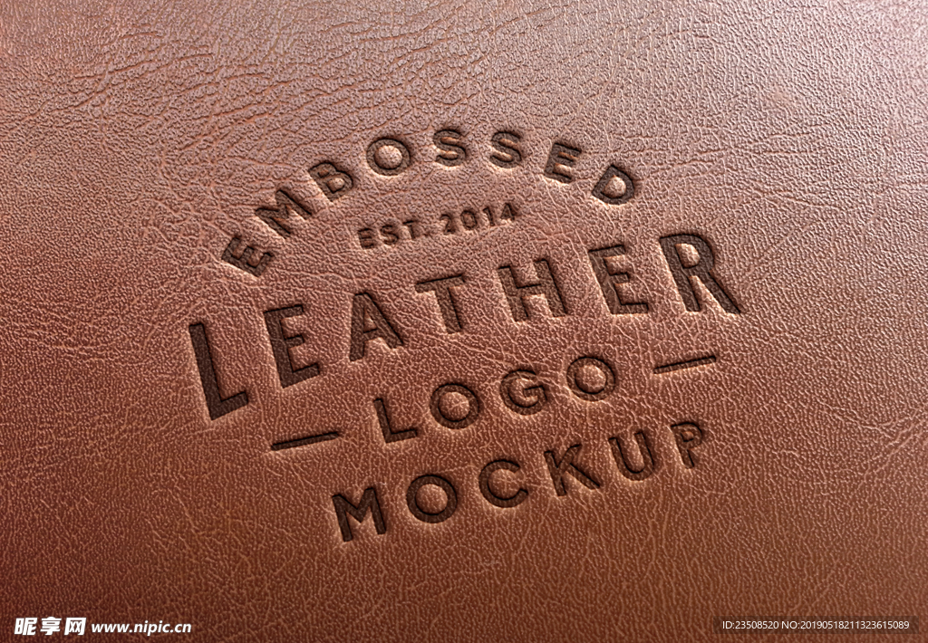 皮革LOGO样机