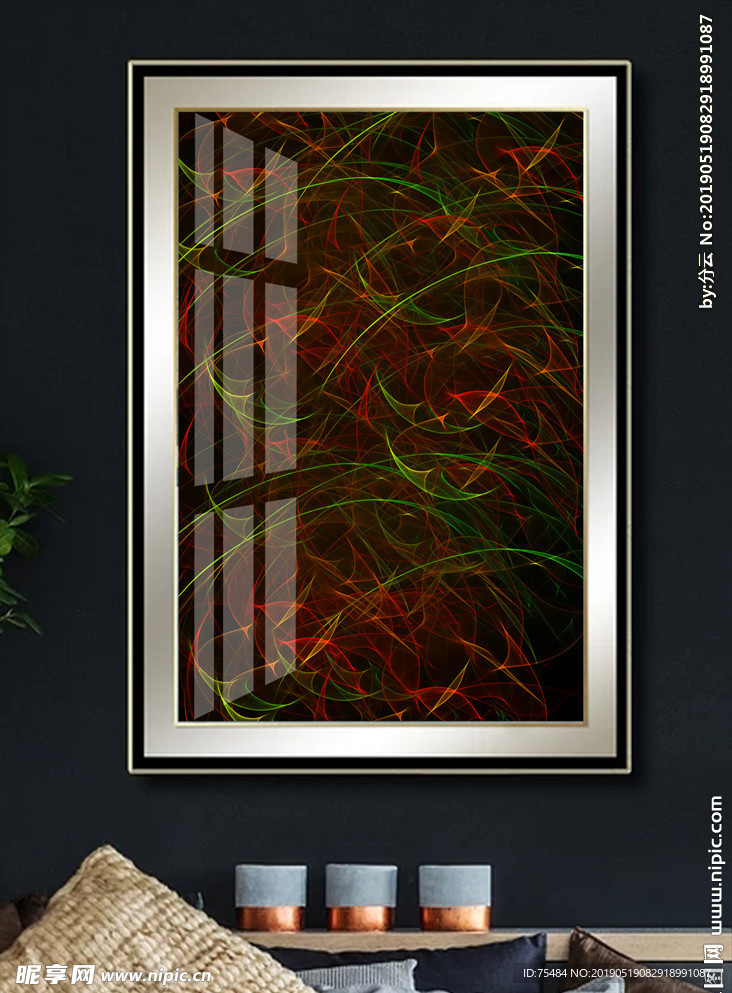 彩色抽象装饰画