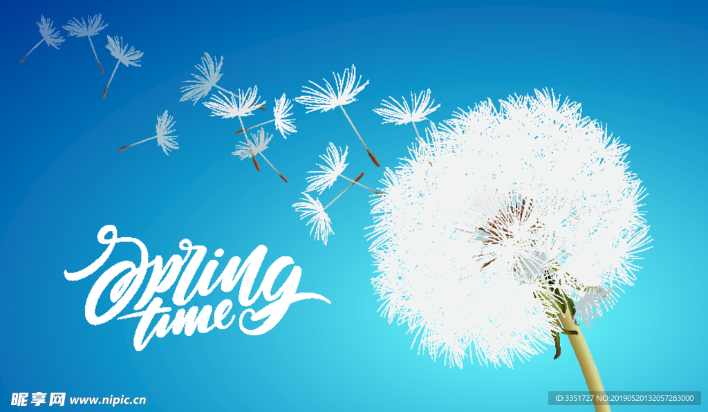 蒲公英 传播 公益 蓝色 唯美