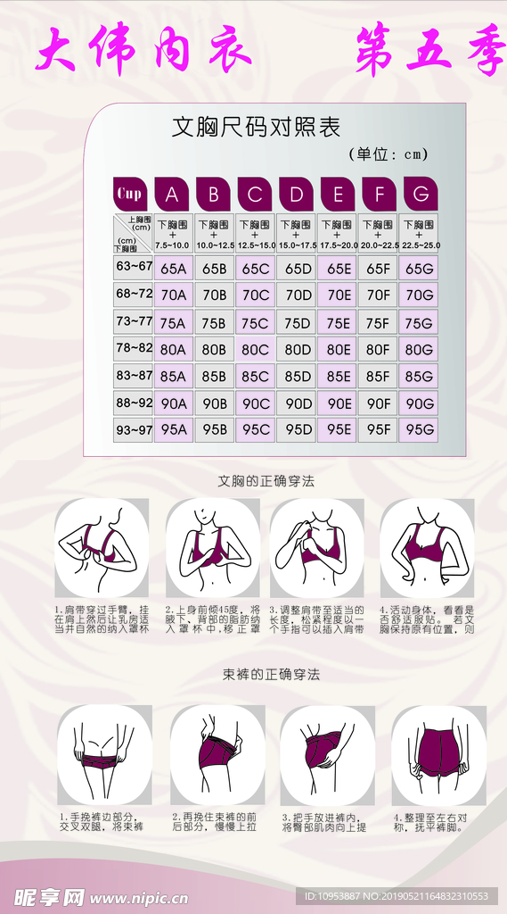 内衣尺码 内衣调整 内衣穿戴