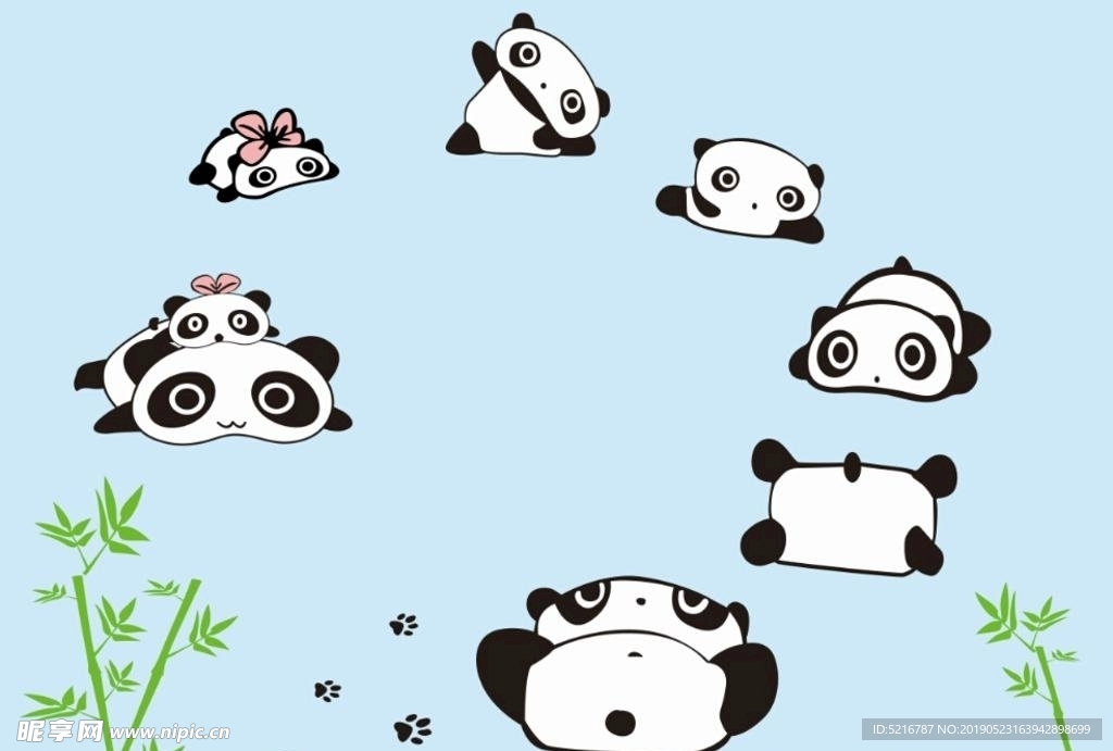 熊猫背景墙刻花