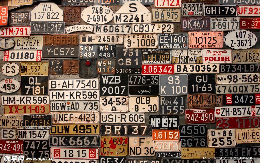 复古自行车车牌电视背景墙