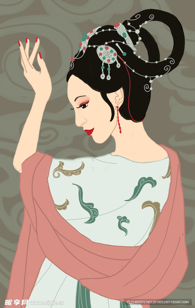 中国传统文化服饰之汉服古装女子