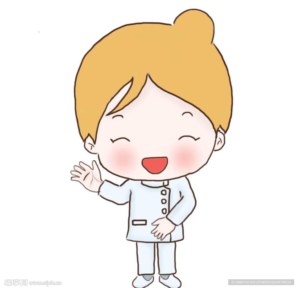 可爱卡通女护士
