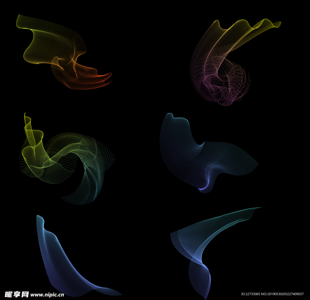 渐变线条元素装饰