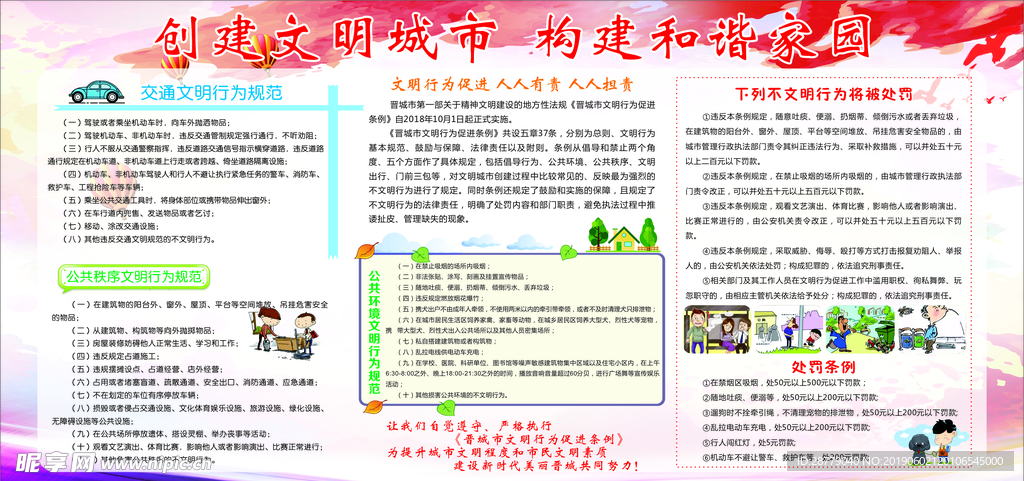 创建文明城市  展板