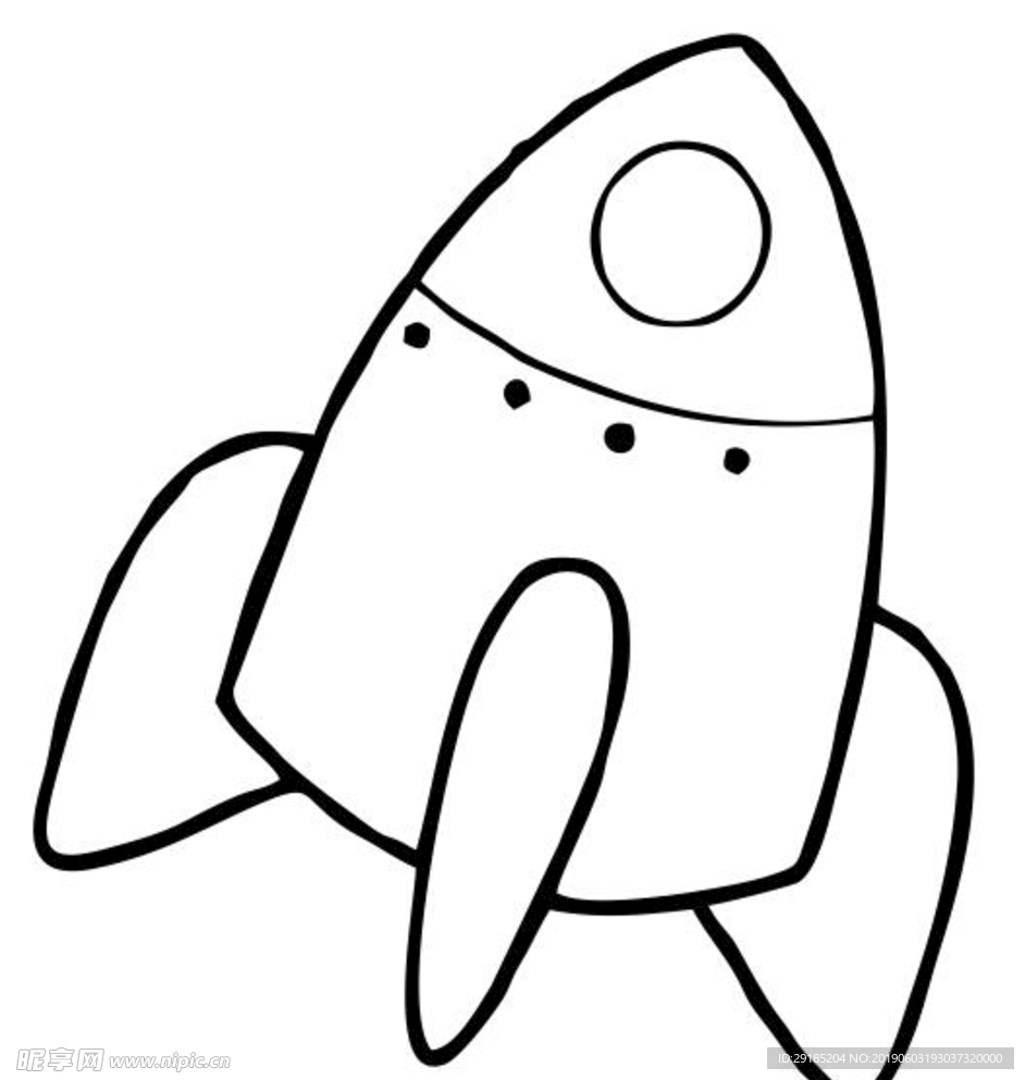 简笔画火箭
